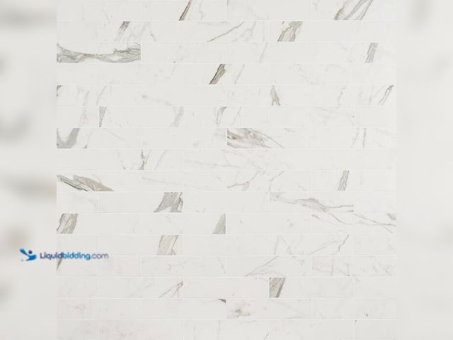 Lot 49-2024802 - Approx. (8) Sq. Ft. of- Ivy Hill Tile Stazzema Staturio White 3 in. x 12 in. Polished Porcelain Floo...