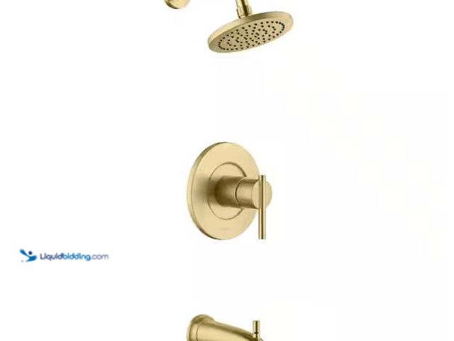 Lot 49-1576625 - Glacier Bay Dorind Single-Handle 1-Spray Tub and Shower Faucet 1.8 GPM in Matte Gold (Valve Included...