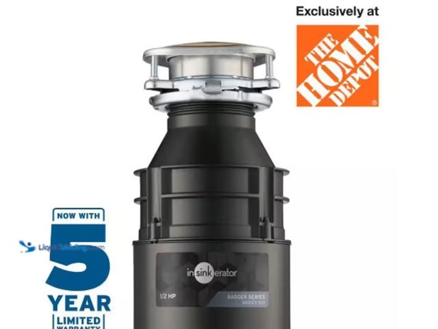 Lot 49-1516655 - InSinkErator Badger 500, 1/2 HP Continuous Feed Kitchen Garbage Disposal, Badger Series, Model # BAD...