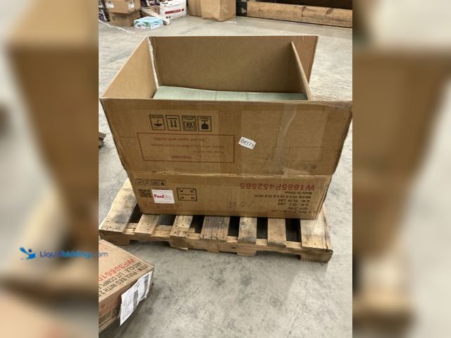 Lot 49-5552540 - Single White Upholstered Bed Frame. Unused with attachments and hardware