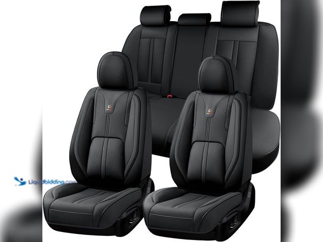Lot 49-3564280 - Huidasource Car Seat Covers Full Set Luxury Nappa Leather, Seat Cover with Velcro Adjustable, Airbag...
