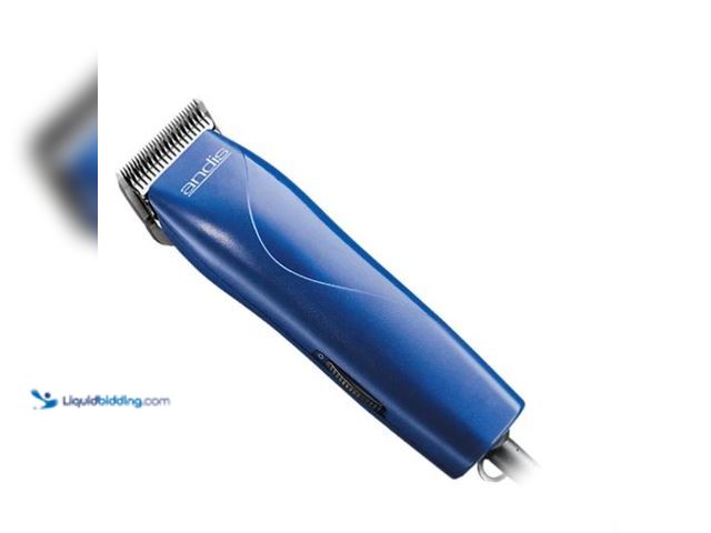 Lot 49-5551772 - Andis Easy Clip Groom Detachable Blade Pet Clipper Kit, Blue, Unused with attachments, powers on