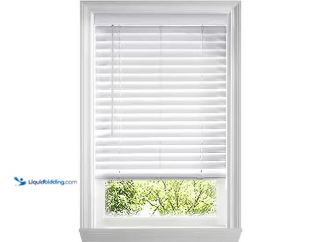 Lot 49-1576373 - Lot of (2) Home Decorators Collection White Cordless Faux Wood Blinds for Windows with 2 in. Slats -...