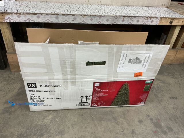 Lot 49-5453634 - PARTS AND REPAIR. Home Accents Holiday 7.5 ft. Jackson Noble Fir LED Pre-Lit Artificial Christmas Tr...