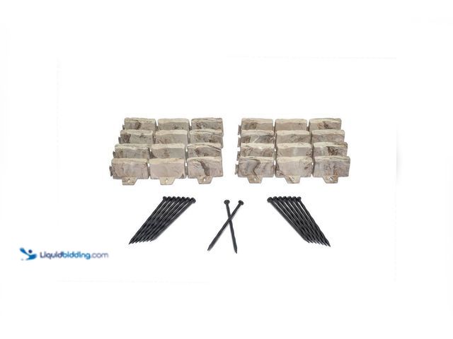 Lot 49-5405811 - Vigoro
Decorative Faux Stone 10 ft. x 2.7 in. Brown Plastic No-Dig Landscape Edging Kit Used