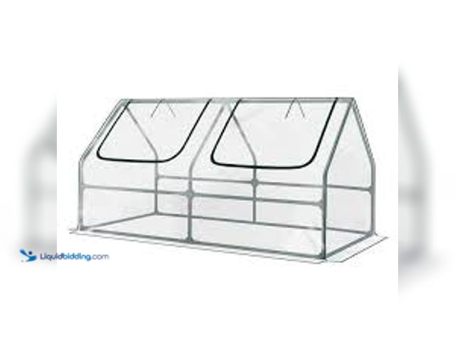 Lot 49-3539248 - QTY 2 - Aoodor 4 ft. W x 2 ft. D x 2 ft. H Portable Mini Greenhouse Kit with 2 Roll-up Zipper Doors,...