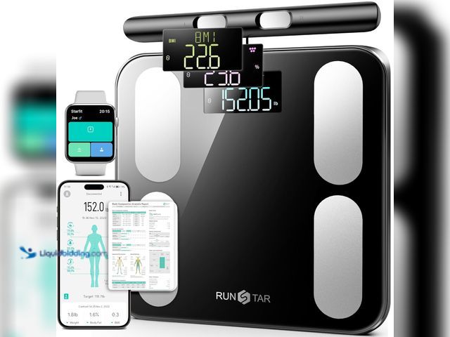 Lot 49-5437910 - Runstar Scale for Body Weight and Fat, BMI Muscle Mass to 28 Measurements, FSA&HSA Eligible Digital ...