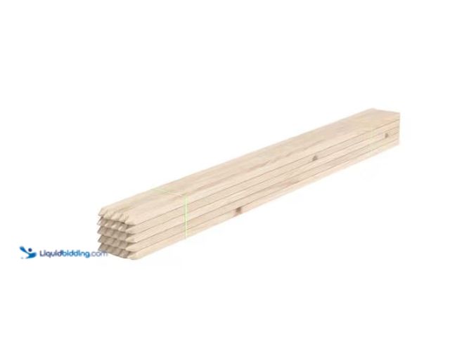 Lot 49-1624614 - Greenes Fence 4 ft. Wood Garden Stake (25-Pack) Model # RC84N25U, Unused  Ref#PA0707
