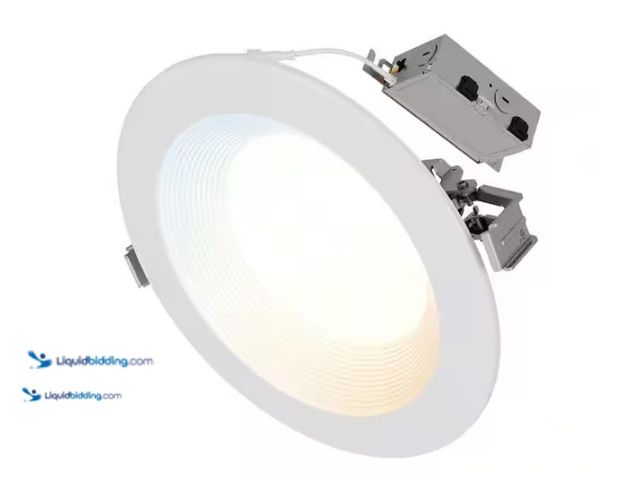 Lot 49-5575092 - QTY 2 - HALO RL 6 in. Selectable CCT Direct Mount Canless Recessed LED Downlight, 600-Lumens with D2...