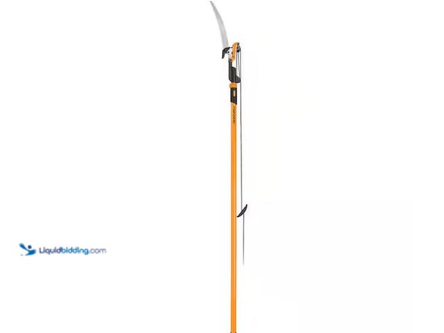 Lot 49-5555348 - Fiskars
PowerLever 1-1/8 in. Cut Capacity Steel Saw Blade 15 in. Fiberglass Pole 14 ft. Tree Pruner...