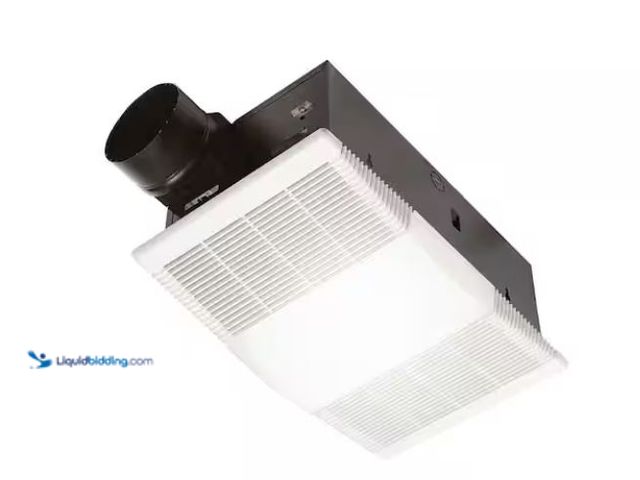 Lot 49-1632154 - Broan-NuTone 80 CFM Ceiling Bathroom Exhaust Fan with Light and 1300-Watt Heater, Model # 765H80L, S...