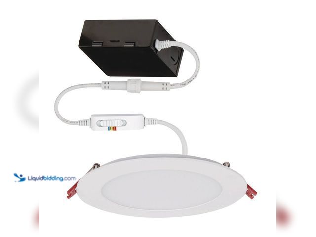 Lot 49-5435804 - Commercial Electric
Ultra Slim Integrated LED 6 in Round Adj Color Temp Canless Recessed Light for ...