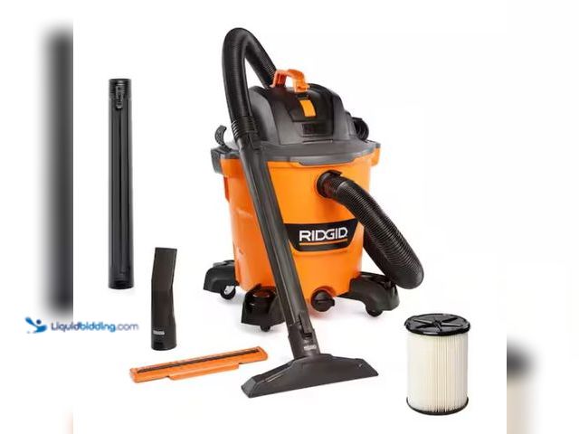 Lot 49-3470909 - RIDGID 12 Gal. 5.0 Peak HP NXT Shop Vacuum Wet Dry Vac with General Debris Filter, Locking Hose and ...