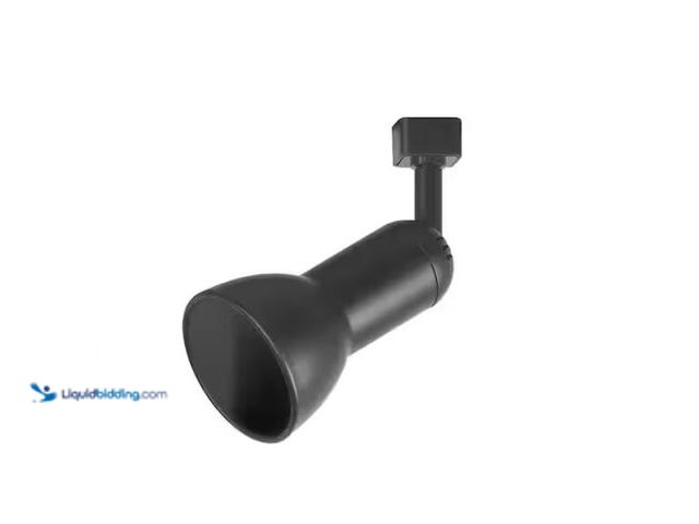 Lot 49-1570117 - Lot of (2) Hampton Bay 1-Light Black Linear Track Lighting R20/PAR20 Medium Step Head (No Bulbs), Mo...