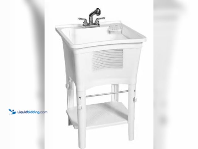 Lot 49-1517085 - Glacier Bay
24.1 in. L x 24.1 in. W x 36.7 in. H Laundry Sink / Utility Sink Work Center in White w...