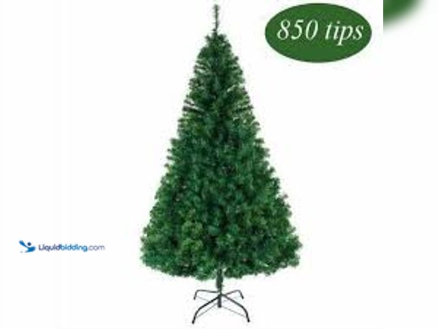 Lot 49-5461442 - Ktaxon 5.5ft Artificial Full Christmas Tree with 850 Tips, Holiday Xmas Tree for Home Party Decorati...