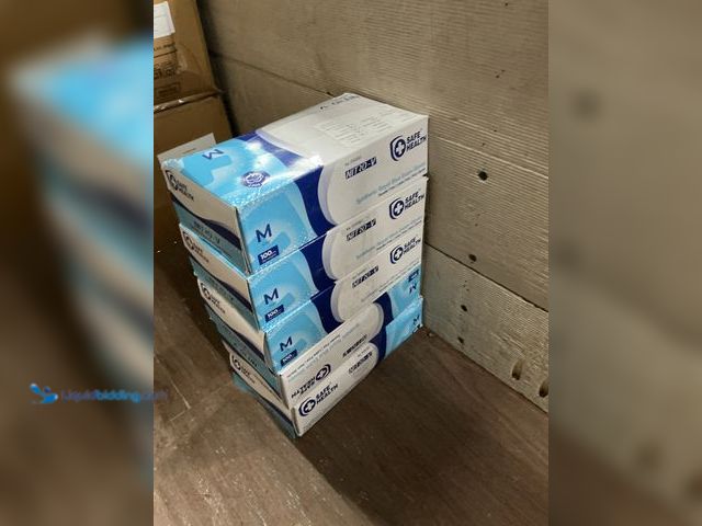 Lot 49-3527354 - Safe Health Blue Nitrile Gloves Medium 100 Pcs (5pc) Unused