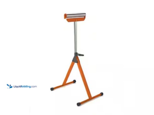 Lot 49-1550481 - BORA Steel A-Frame Pedestal Roller Stand, Rollers let lumber glide for easier cutting, Model # PM-50...