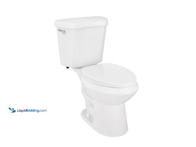 Lot 49-5548886 - Glacier Bay12 in. Rough In 2-Piece 1.28 GPF Single Flush Elongated Toilet in White, Seat Included Mo...