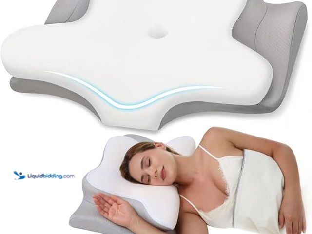 Lot 49-2006740 - Missleep Cervical Neck Pillow, Memory Foam Pillow, White, Model # B0GTQKYDZX, Unused.   Ref#HD0731