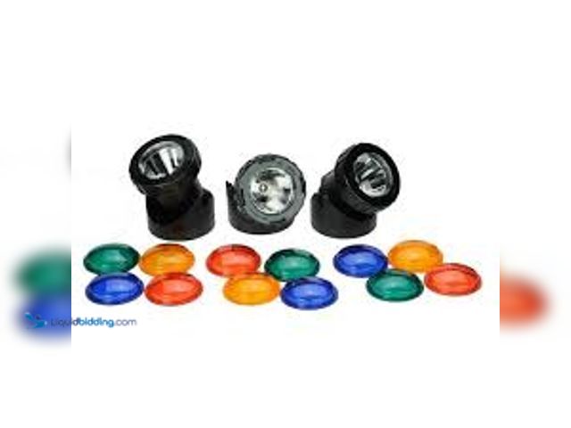 Lot 49-5485851 - TOTALPOND Pond and Landscape LED Lights (3-Set). Model # 52238. Used and dirty.