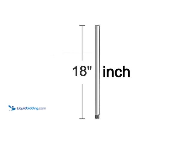 Lot 49-3514433 - Lot of 2. Generation Lighting 18 in. Brushed Steel Extension Downrod, 1/2 in. Inside Diameter. [Mode...
