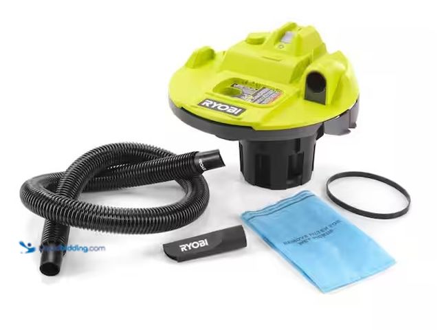 Lot 49-3639288 - RYOBI ONE+ 18V Cordless 5 Gal. Bucket Top Wet/Dry Vacuum (Tool Only) - NOTE: Missing Bag, Model: PCL...