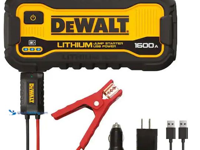 Lot 49-5460444 - DEWALT
1600 Peak Amp Lithium Jump Starter with USB Power Bank Internet # 320711460
Model # DXAELJ1...