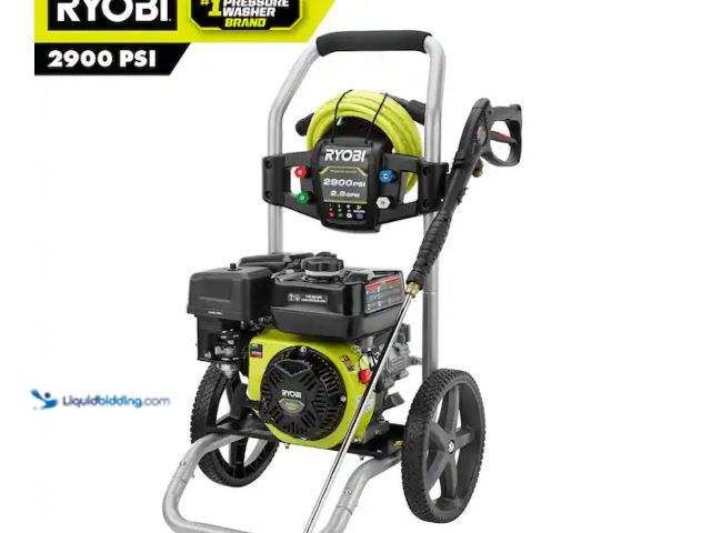 Lot 49-1627208 - RYOBI 2900 PSI 2.5 GPM Cold Water Gas Pressure Washer with 212cc Engine Model # RY802925, Slightly U...