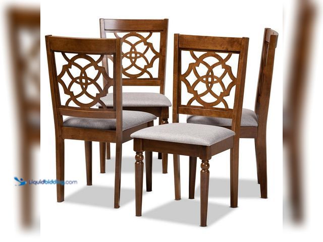 Lot 49-5464060 - Baxton Studio
Lylah Grey and Walnut Fabric Dining Chair (Set of 4) Unused