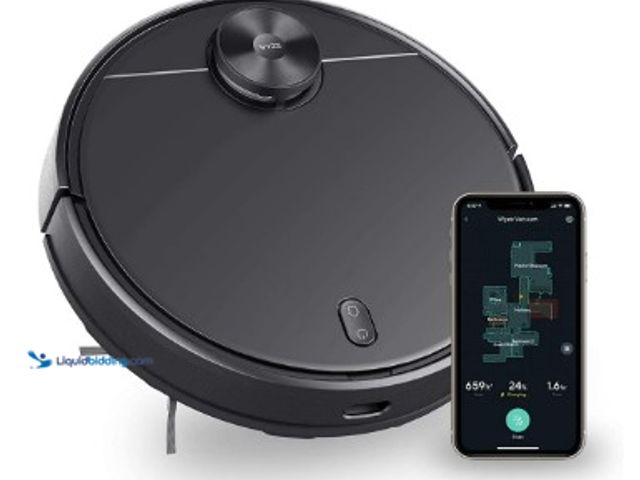 Lot 49-2022733 - Wyze Wi-Fi Connected Robotic Vacuum with LiDAR Room Mapping, Ideal for Pet Hair, Hard Floors and Car...