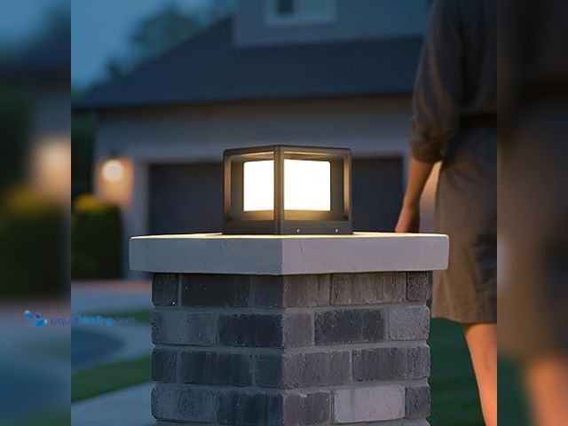 Lot 49-5454205 - 7.1" Outdoor Post Light Hard Wired, AC100-240V Deck Post Lights Waterproof, Modern Small Column Ligh...