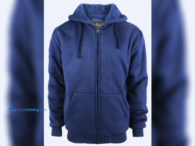 Lot 49-1548783 - Men's Sherpa Lined Hoodie- 5XL Size, Royal Blue Colored Model # #MFJ105X, Unused