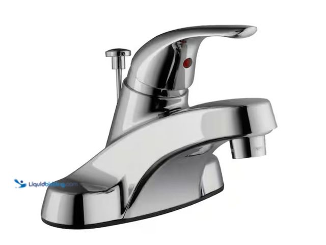 Lot 49-3614806 - Glacier Bay Aragon 4 in. Centerset Single-Handle Low-Arc Bathroom Faucet in Polished Chrome, Model #...