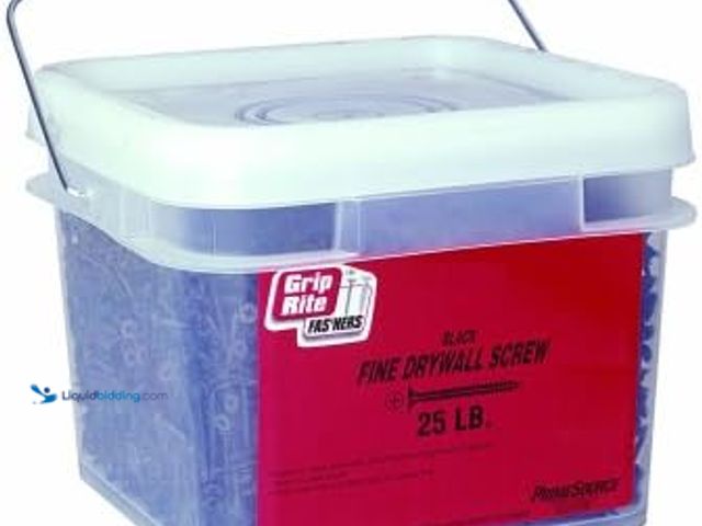 Lot 49-5487511 - Prime Source, Black, Grip-Rite 114DWS25BK 6-by-1-1/4-Inch Fine Thread Drywall Screws with Bugle Head...