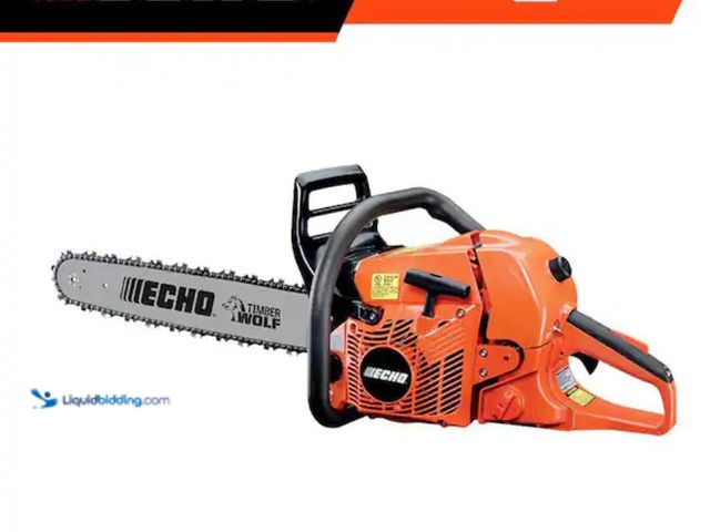 Lot 49-1623724 - ECHO 20 in. 59.8 cc Gas 2-Stroke Rear Handle Timber Wolf Chainsaw, Model # CS-590-20, Slightly used,...
