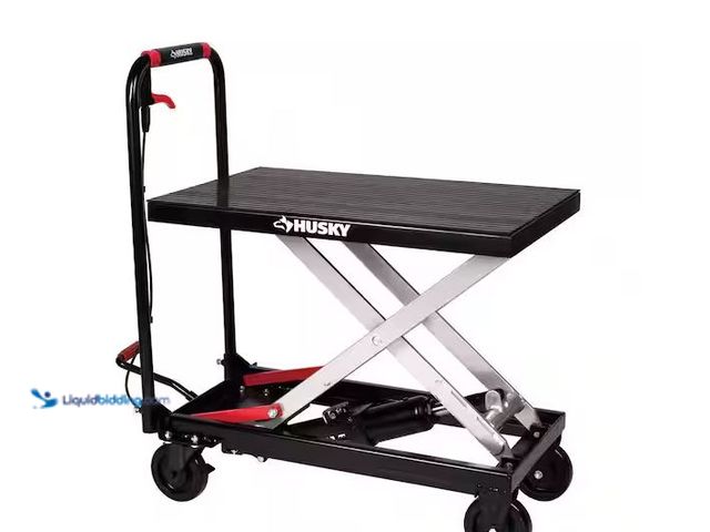 Lot 49-1568913 - Husky 500 lb. Hydraulic Lift Table Model # HPL4005N-HV-TH, Used  Ref#SR0114