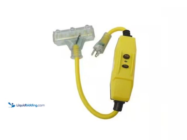 Lot 49-1549321 - (2) Shock Shield 2ft. 12 / 3 SJTW 15 Amps In-Line GFCI Tri-Tap, Model # 26020008-6, New, (2 Tri-Tap ...