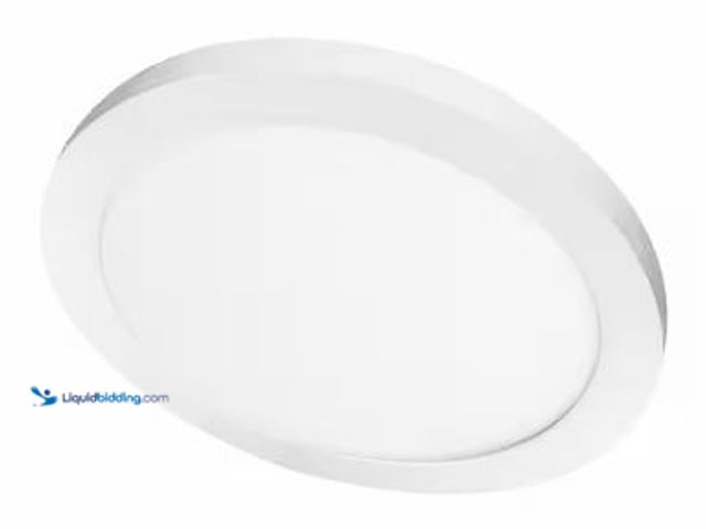 Lot 49-5436898 - Commercial Electric 11 in. 12.5-Watt Dimmable White Integrated LED 875 Lumens Round Flat Panel Flush...