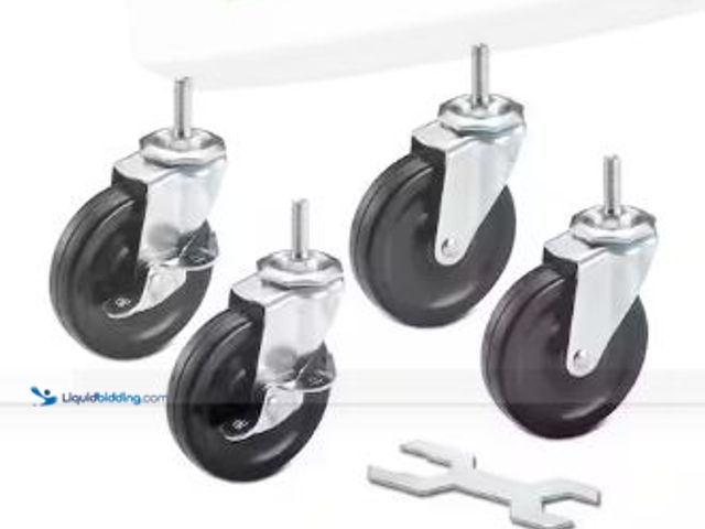 Lot 49-1517497 - TRINITY 4 in. H x 1 in. D Swivel Wheel Set of (4), Model # ZSV-99-018-4010, Unused.   Ref#HDPA0717