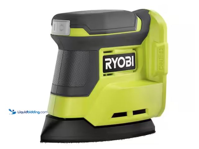 Lot 49-3433375 - RYOBI ONE+ 18V Cordless Corner Cat Finish Sander (Tool Only), Model # PCL416B, Slightly used, No bat...