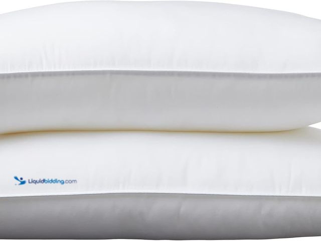 Lot 49-5453689 - Down Alternative Pillows for Stomach and Back Sleepers, Soft Density, Standard, Pack of 2, White. [M...