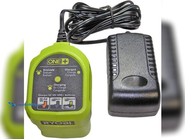 Lot 49-5489075 - Ryobi 18v 18 volt P119 ONE+ NiCad Lithium Ion battery charger New P100 P101. Model #B00HTMLLBE. Unus...