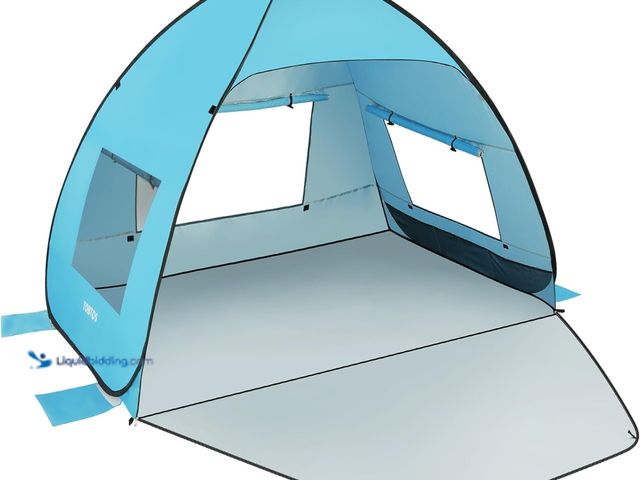 Lot 49-5406934 - TOBTOS UPF 50+ Pop Up Beach Tent, Easy Set Up Beach Umbrella, Sun Shelter for 2-3 People UV Protecti...