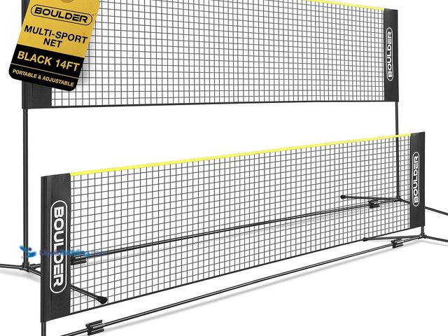 Lot 49-5437731 - Boulder Portable Badminton Pickleball Net - Foldable/Extendable Poles for Multiple Sports Heights (U...