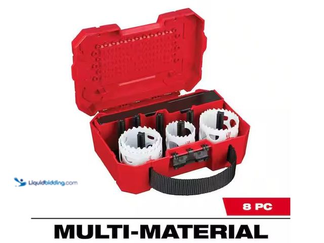Lot 49-1576675 - Milwaukee Hole Dozer Bi-Metal Hole Saw Kit (8-Piece) Model # 49-22-4019, Slightly Used, Missing 1 Bi...