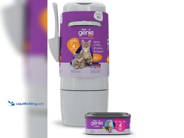 Lot 49-5544059 - Litter Genie XL+ Pail | Cat Litter Waste Disposal System for Odor Control | Includes 1 Jumbo Refill ...