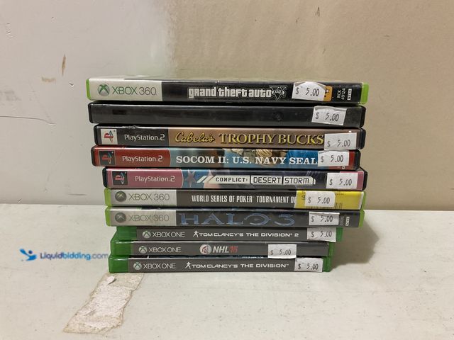 Lot 49-1835333 - Other WOW AN AMAZING LOT OF 10 VIDEO GAMES FROM XBOX 360, PLAYSTATION 2, AND XBOX ONE INCLUDING GTA ...