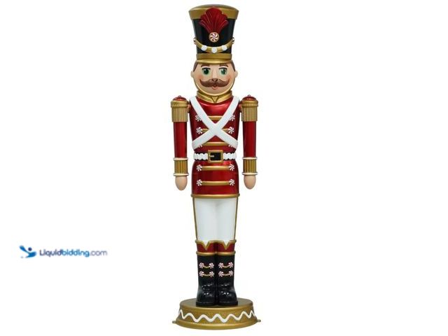 Lot 49-5453635 - 8 ft. Giant Sized Animated LED Toy Soldier Holiday Christmas Yard Decoration. [Model: 842445164110] ...