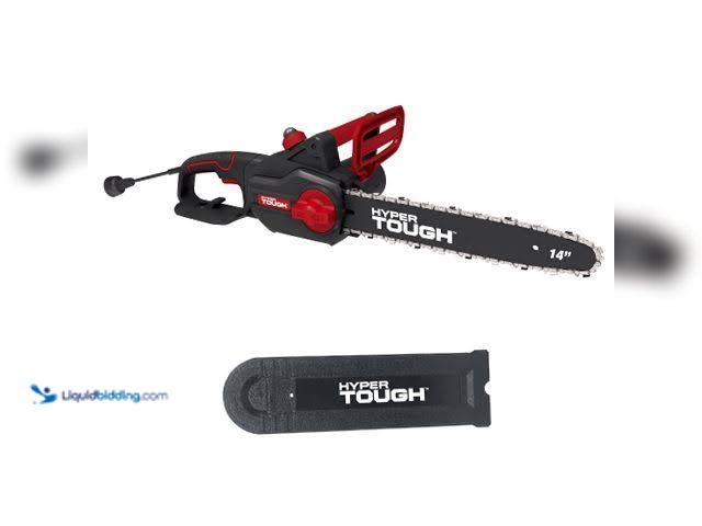 Lot 49-5544625 - Hyper Tough 9 Amp Electric Corded 14-Inch Chainsaw. Model: HT25-401-002-01. Used